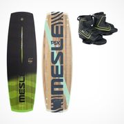 MESLE Wakeboard Package PSX 135cm in green with Fuse Binding, Cableway Pro Flex Board for Obstacle
