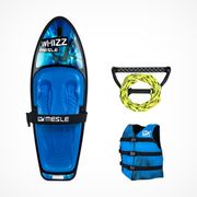 MESLE Kneeboard Set Whizz mit Hook Haken, Kneeboard Leine, Sportsman Schwimmweste, Knieboard für Anfänger & Hobby Rider