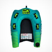 MESLE Tube Wakester in petrol lime for 1-2 persons, towable, inflatable tow tire in horseshoe shape, for boats, for children and adults