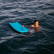 MESLE Bodyboard Speed Skin in blau schwarz weiss, für Kinder & Erwachsene, Schwimmbrett Wellenreiten, mit Leash Seil