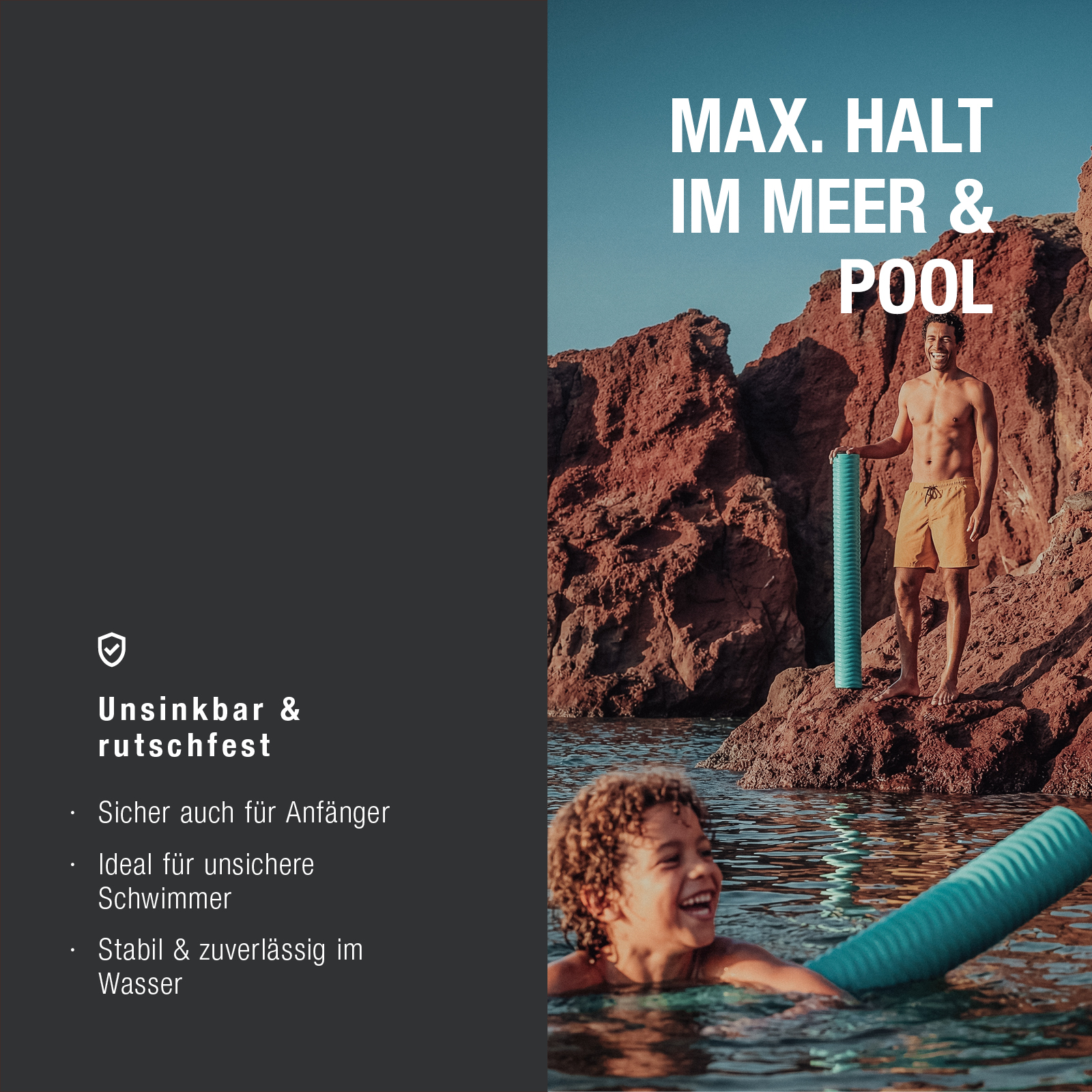 MESLE Schwimmnudel Al Dente Premium Poolnudel Wassernudel Badenudel Schwimmhilfe