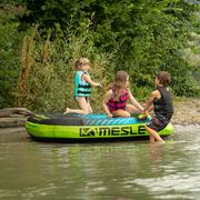 MESLE Schwimmweste H210 Junior in türkis pink, Kinder Auftriebs-Weste mit drei Schnallen, Schwimmhilfe