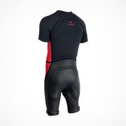 MESLE Barfußanzug Footer Short Sleeve in rot schwarz mit Reißverschluss